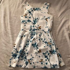 zara kids bird & floral dress